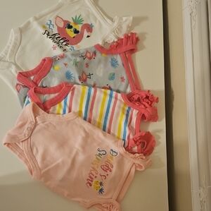 Koalababy Pink Multi-Color Baby Girls 4-Pack One-Piece Bodysuits